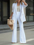 Damen Anzugset mit Straight-Leg Hose & Doppelreihigem Blazer
